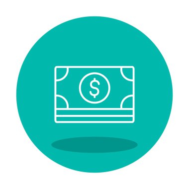 Basit ödeme finans simgesi, vektör illüstrasyonu