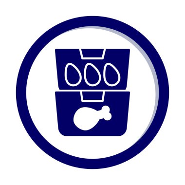 yiyecek kabı ikonu vektör illüstrasyonu