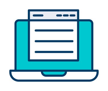 Basit web sitesi arayüzü simgesi, vektör illüstrasyonu