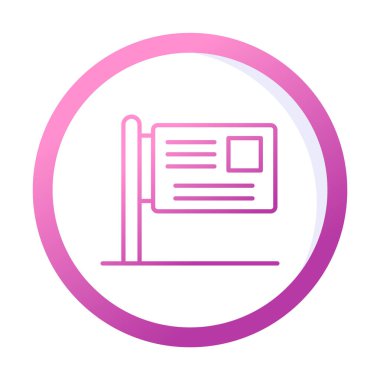 Reklam panosu. Web simgesi basit illüstrasyon