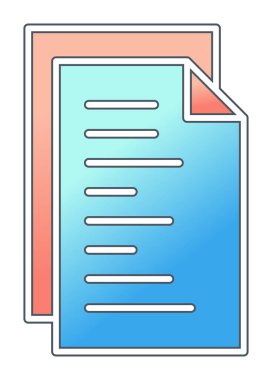 belge simgesi, vektör illüstrasyonu basit tasarım