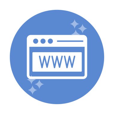 Web tarayıcı simgesi, vektör çizim