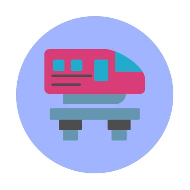 Monoray yaratıcı ikonu. Işınlama simgeleri koleksiyonu. İzole edilmiş Raylı İşareti 