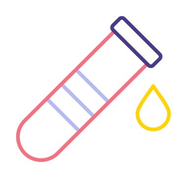 test tübü ikon vektör çizimi