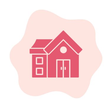 ev vektörü renk çizgisi simgesi