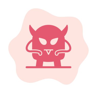 Canavar düz simge vektörü