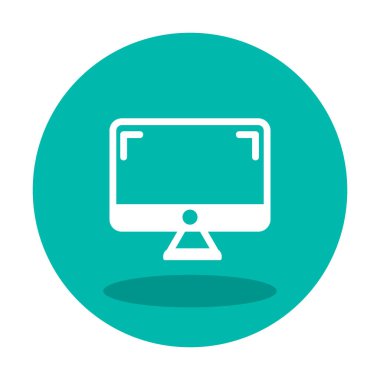 bilgisayar izleme simgesi, vektör illüstrasyonu basit tasarım