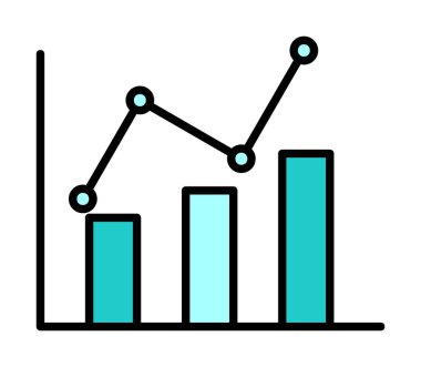 Grafik. Web simgesi basit illüstrasyon 