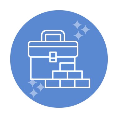 evrak çantası web basit simge illüstrasyonu