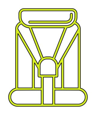 Araba Koltuğu bebek simgesinin vektör illüstrasyonu