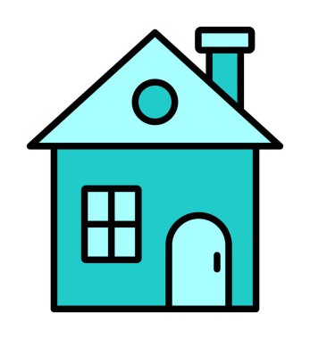 Ev. Web simgesi basit illüstrasyon