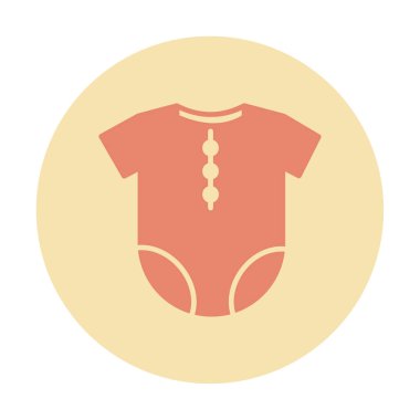 Bebek Kıyafeti Simgesi, Bebek Giysisi, Vektör İllüstrasyonu