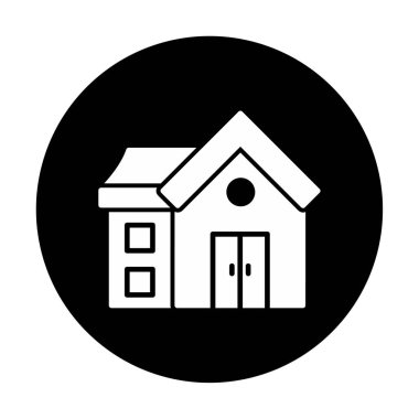 ev düz ikon vektör illüstrasyonu