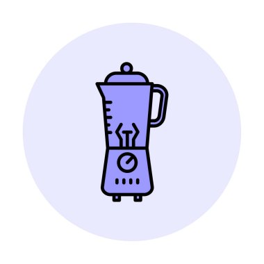 Fırın, yemek pişirme ve vektör illüstrasyonu için renkli karıştırıcı simgesi