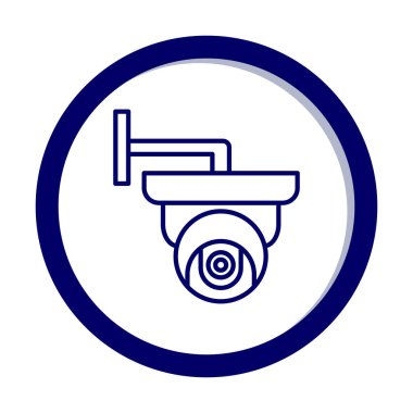 Basit bir CCTV kamera simgesi, vektör illüstrasyonu