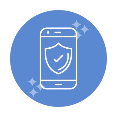 Güvenlik Düz simgesi, Kalkanlı Telefon 