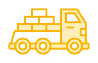 Vektör Tasarımı Teslimat Kamyonu Simgesi Biçimi