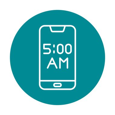 Smartphone Alarm simgesi vektör çizimi