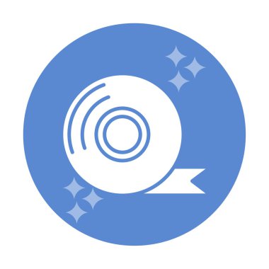 Yapışkan bant vektör düz simge tasarımı 