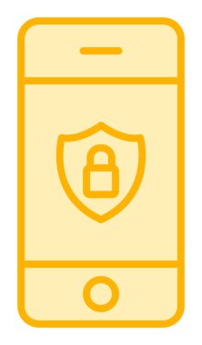 Gezici Güvenlik. Web simgesi basit illüstrasyon                     