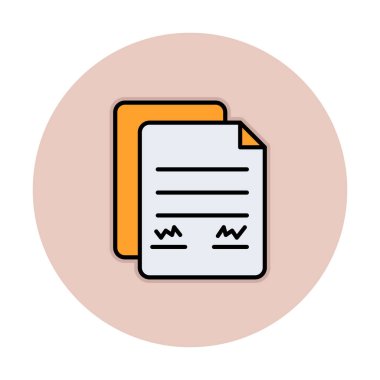 belge web simgesi vektör illüstrasyonu 