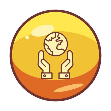 earth icon, vector illustration simple design