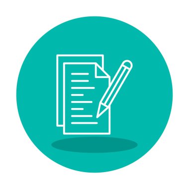 Not ve kalem vektör çizimi