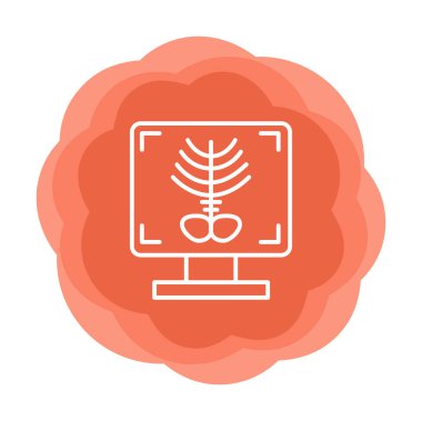 X-ray Bone ikon vektör çizimi