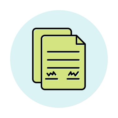 belge web simgesi vektör illüstrasyonu 