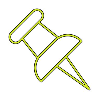 İğne simgesine bas. vektör illüstrasyonu