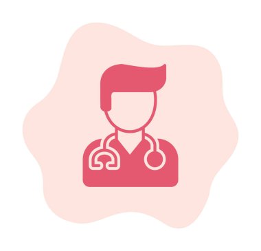 Erkek doktor simgesi, vektör illüstrasyon tasarımı