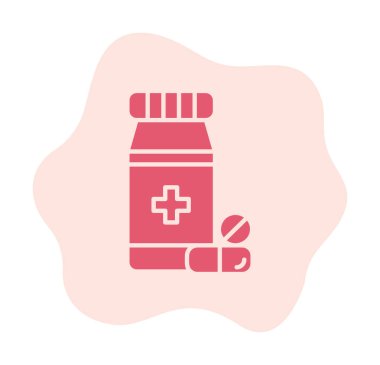 Düz tarzda ilaç şişesi simgesi 