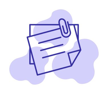 Yapışkan Notlar simge vektör çizimi