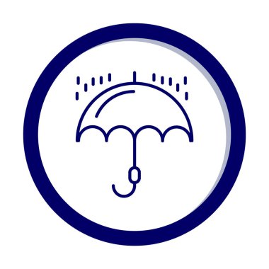 şemsiye simgesi vektör illüstrasyonu 