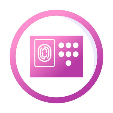 Güvenlik sistemi simgesi vektör illüstrasyonu