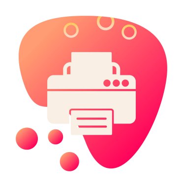 yazıcı simgesi web basit illüstrasyon