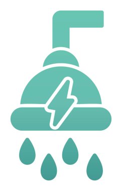 Su banyosu web simgesi, illüstrasyon