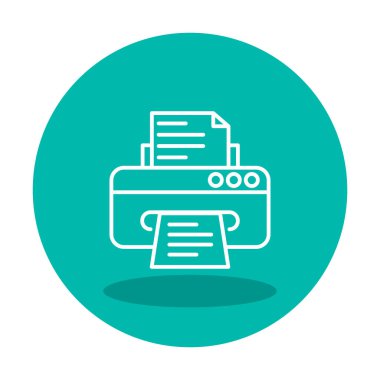 yazıcı simgesi web basit illüstrasyon