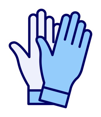 Saftey Eldivenleri ikon vektör çizimi