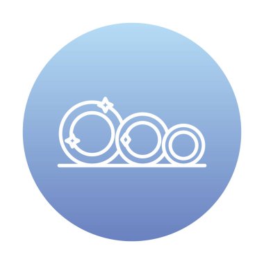 Temiz tabak simgesinin vektör illüstrasyonu