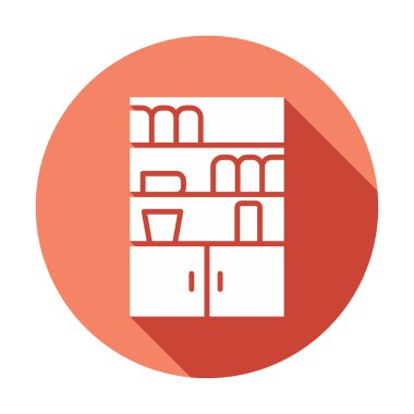 Dolap simgesi, vektör illüstrasyonu basit tasarım