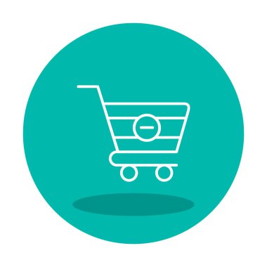 Cart simgesi vektör illüstrasyonunu sil