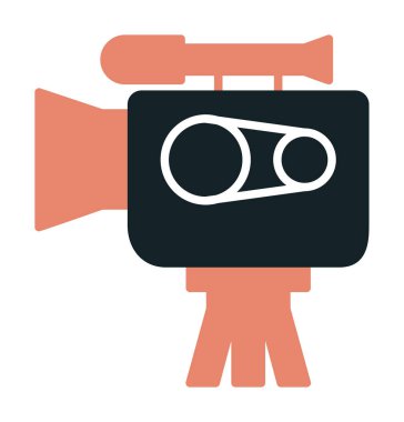 Video kamera. Web simgesi basit illüstrasyon 