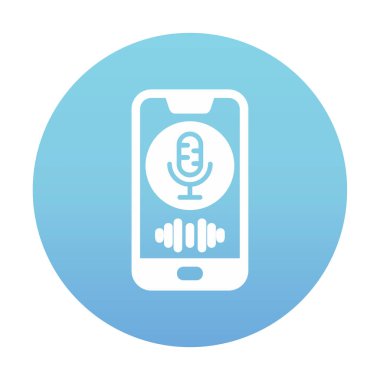 Beyaz arkaplan üzerinde ses vektör yardımcı illüstrasyonu