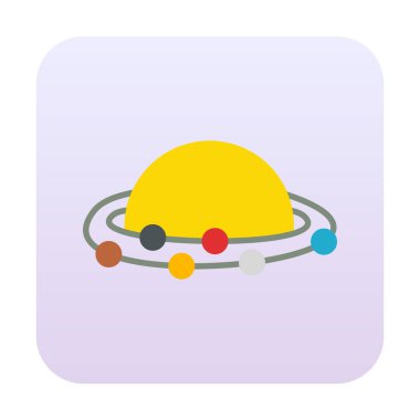 Güneş sistemi. Gezegenler Güneş 'in etrafında döner.