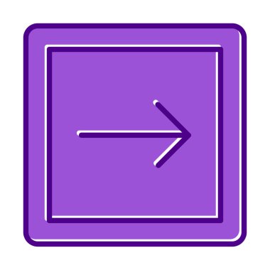 Sağ Ok simgesi, vektör illüstrasyonu basit tasarım