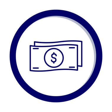 para ve para simgesi, vektör illüstrasyonu basit tasarım