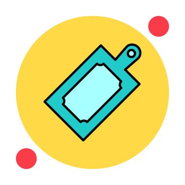 Kesme tahtası simgesi, vektör illüstrasyonu