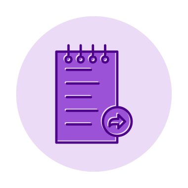 Notlar İleri Ağ simgesi, vektör illüstrasyonu