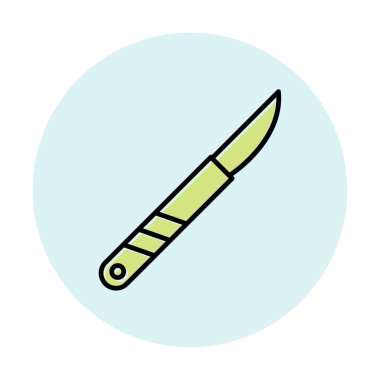 Cerrahi bıçak. Web simgesi basit illüstrasyon 